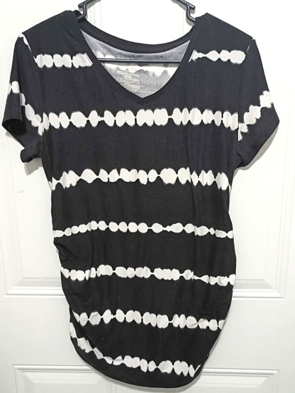 Time and Tru Black and white Maternity Tee, Size S